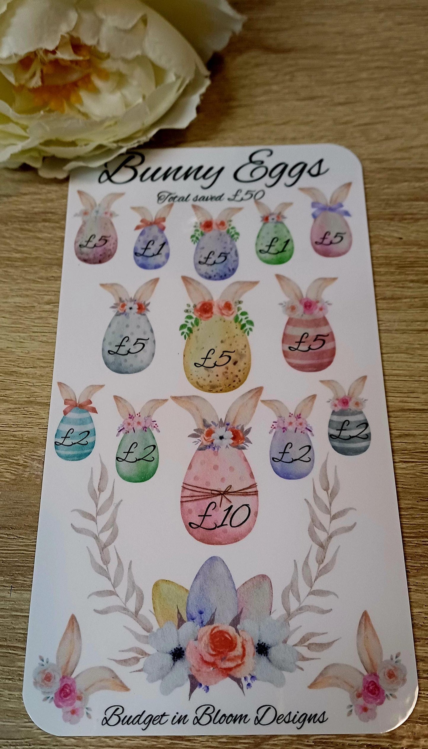 Bunny Eggs Easter Themed Savings Challenges