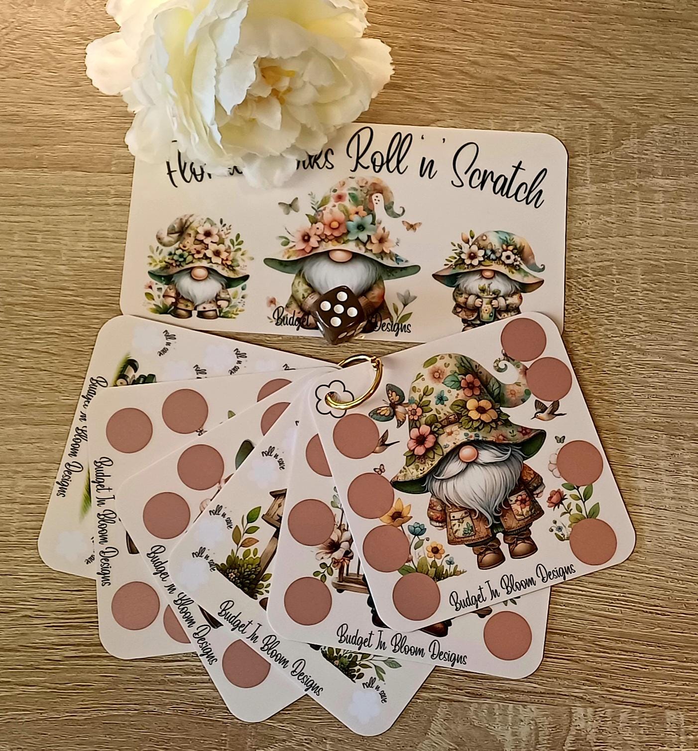 Floral Gonks Roll 'n' Scratch Savings Challenge (Copy)