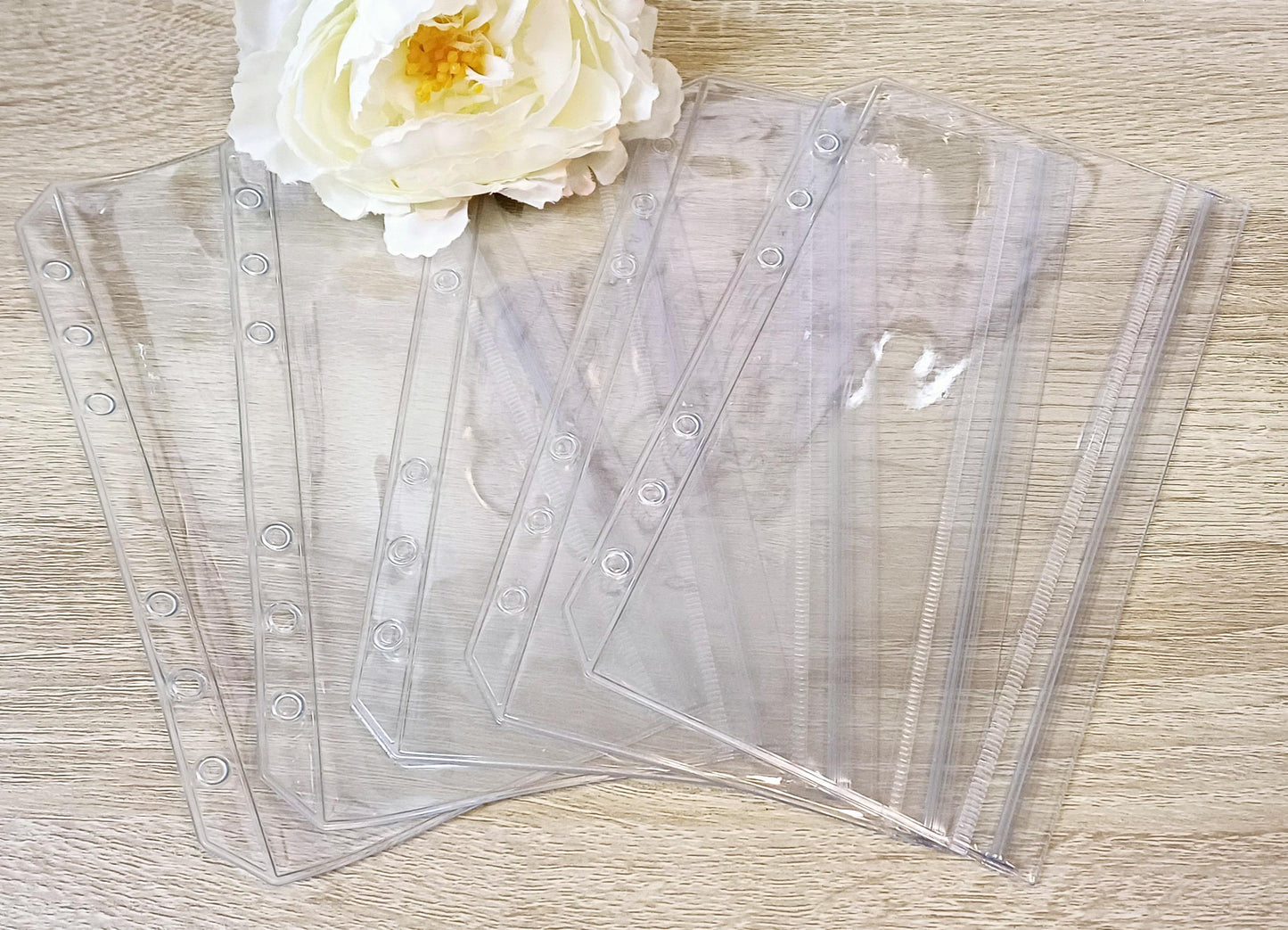 5 x Zip or Zipless A6 Wallet Bundle - Double Pocket - Gloss Finish