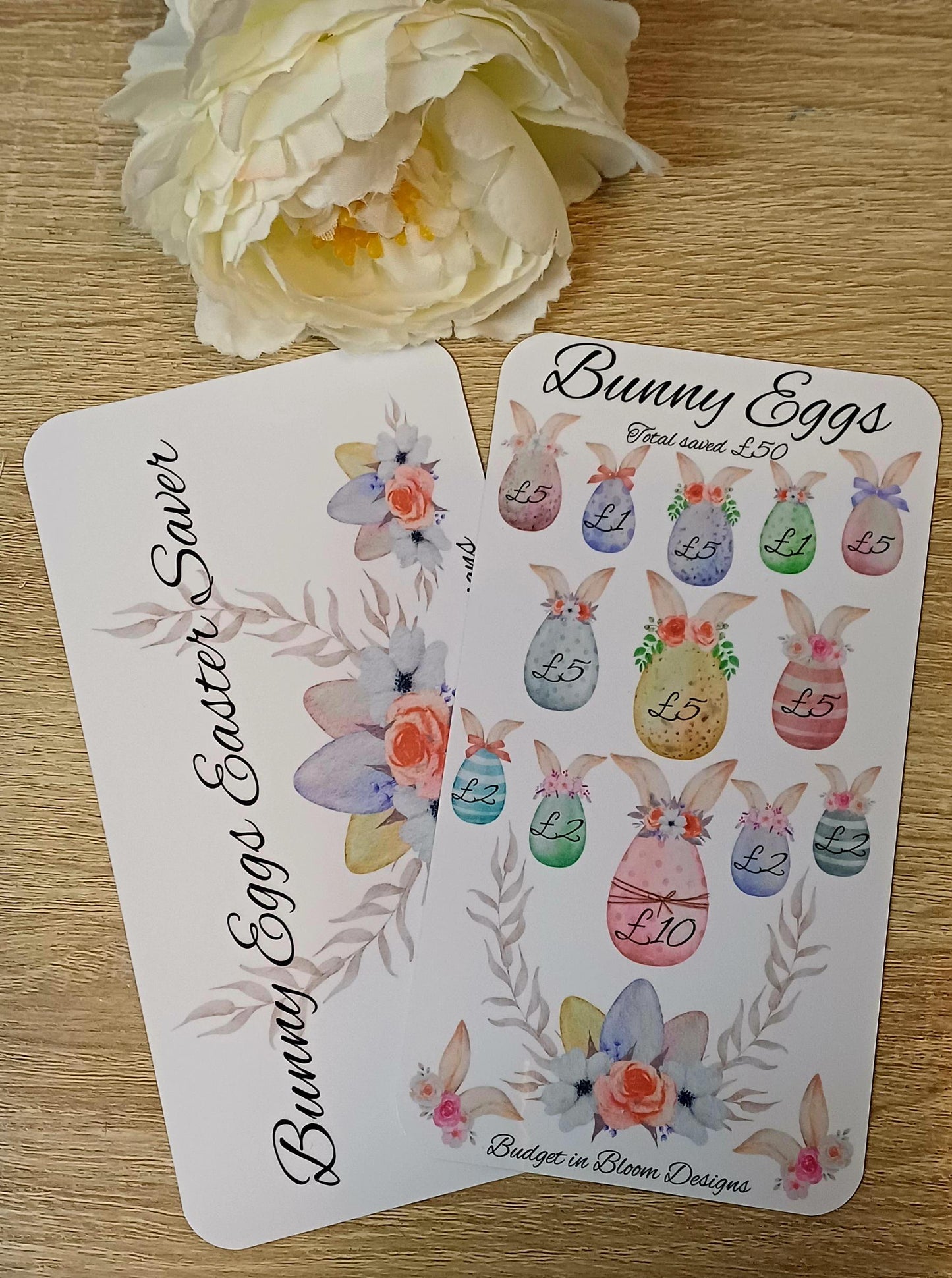 Bunny Eggs Easter Themed Savings Challenges