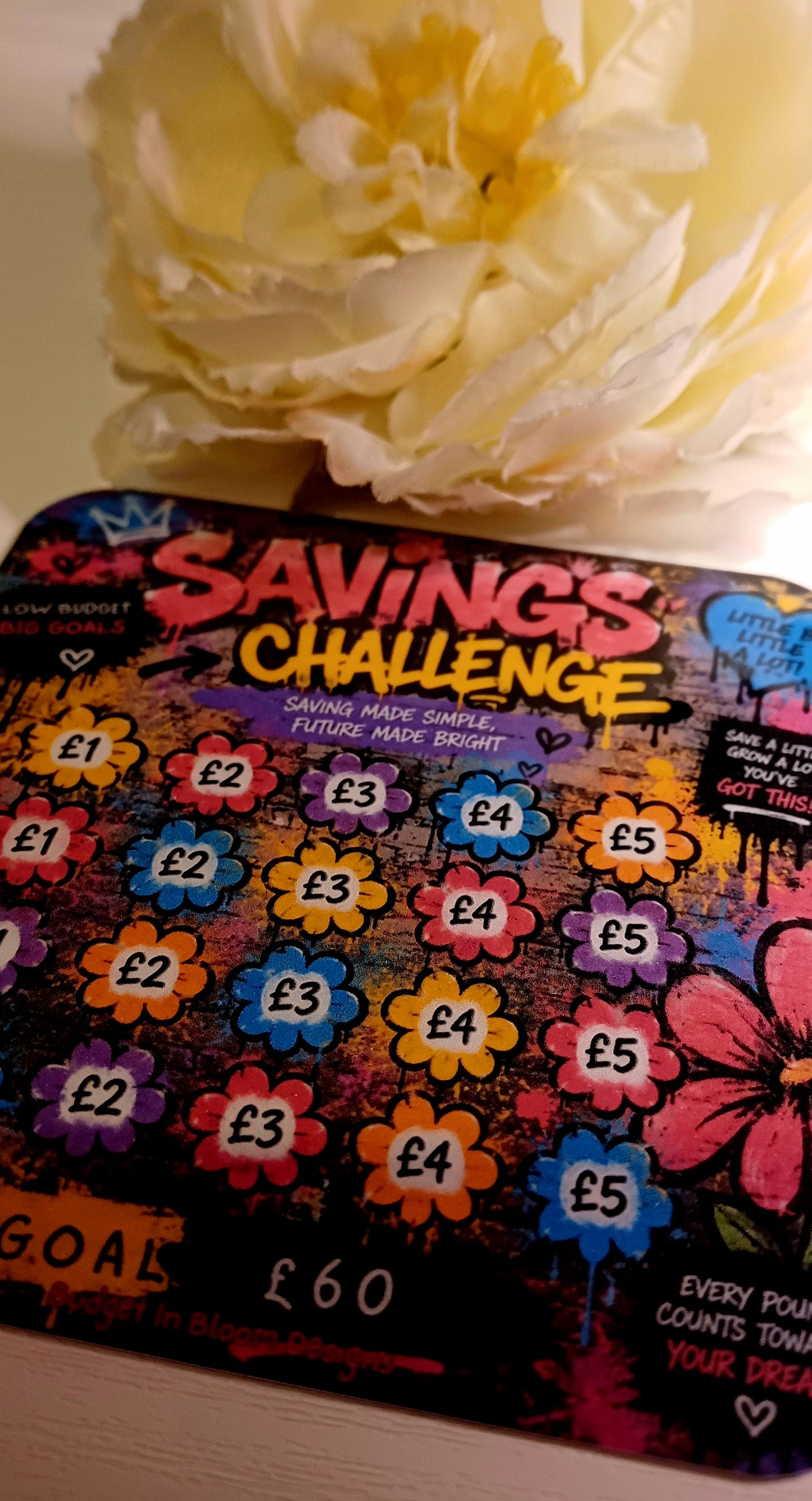 Floral Graffiti Savings Challenge