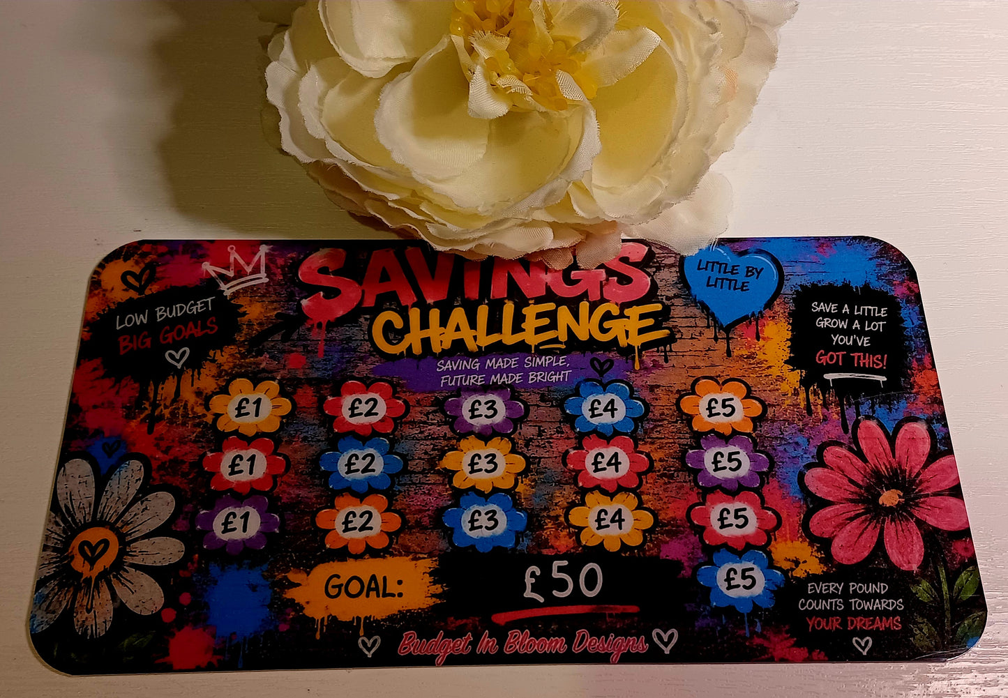 Floral Graffiti Savings Challenge