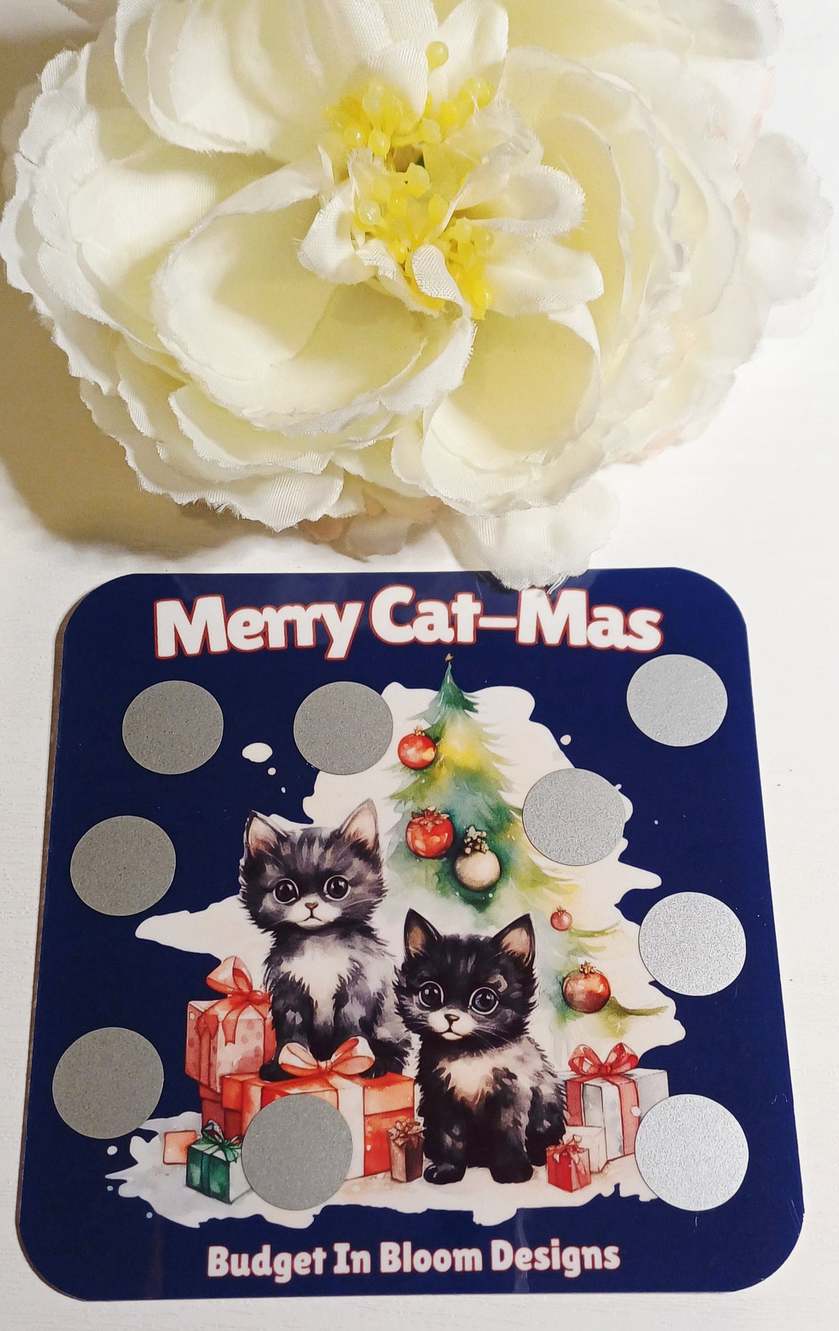 Merry Cat-Mas Mini Scratch Off Savings Challenge