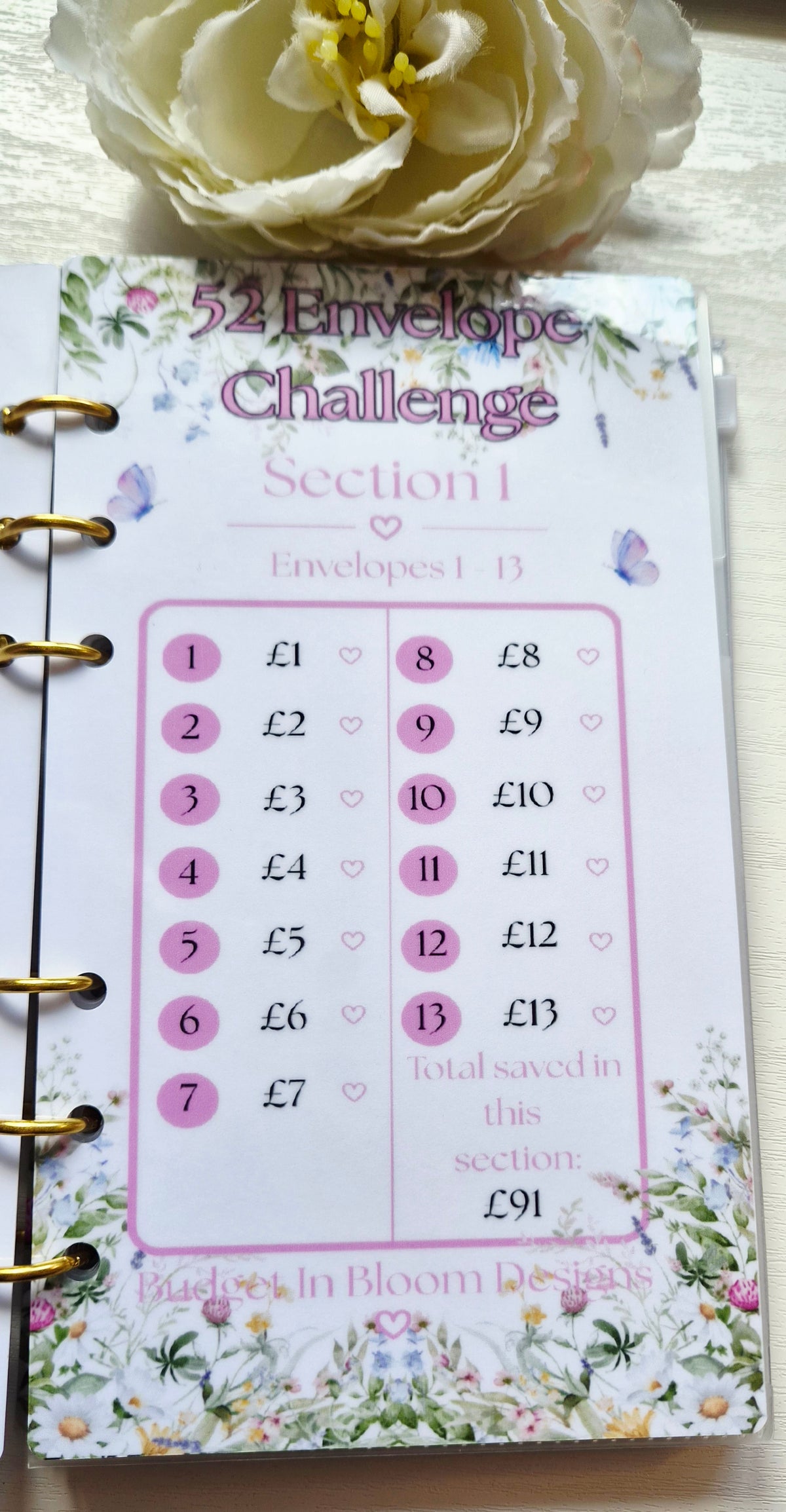 52 Envelope Challenge Binder Set