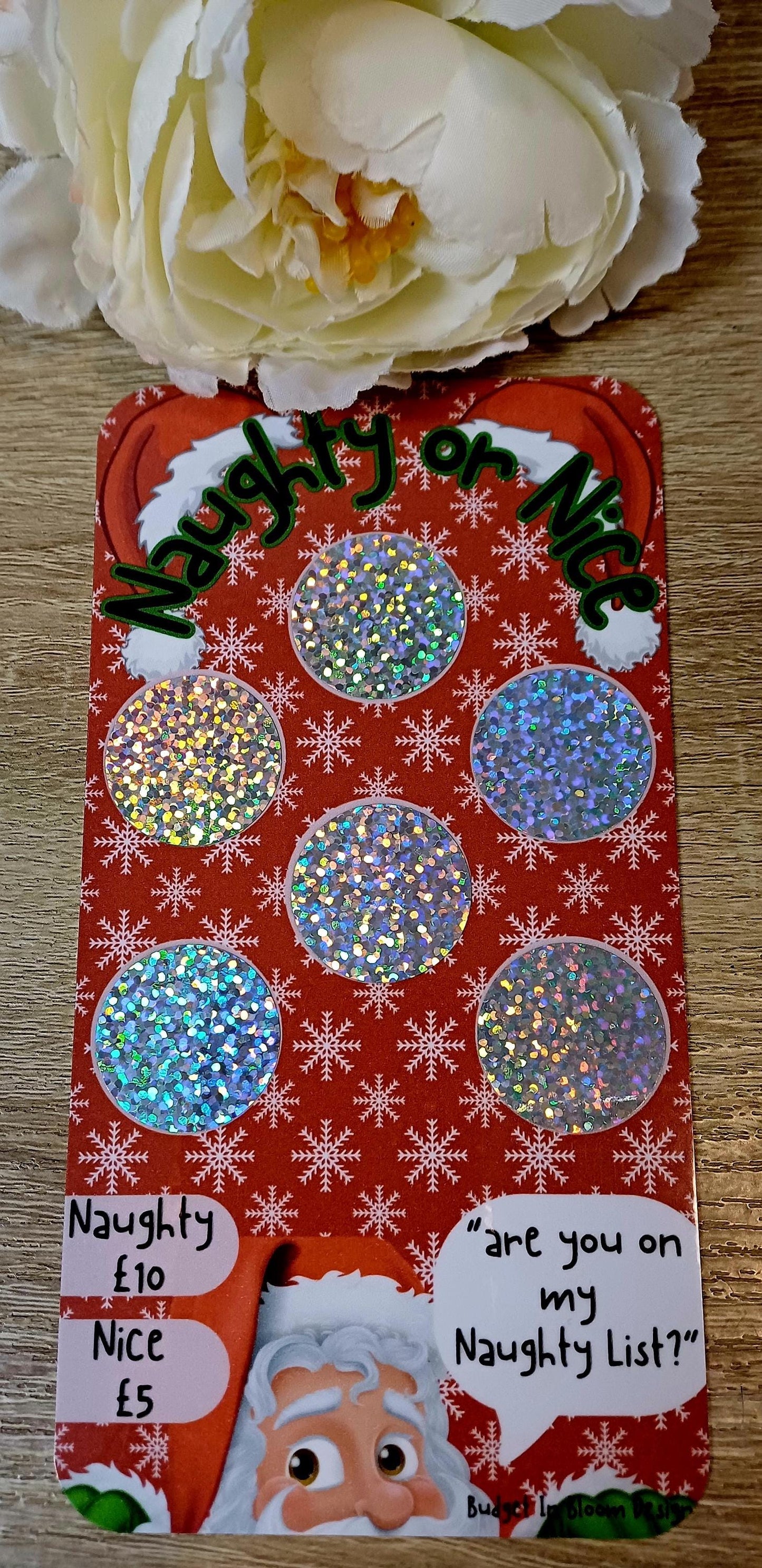 Naughty or Nice - Scratch Off Money Savings Challenge