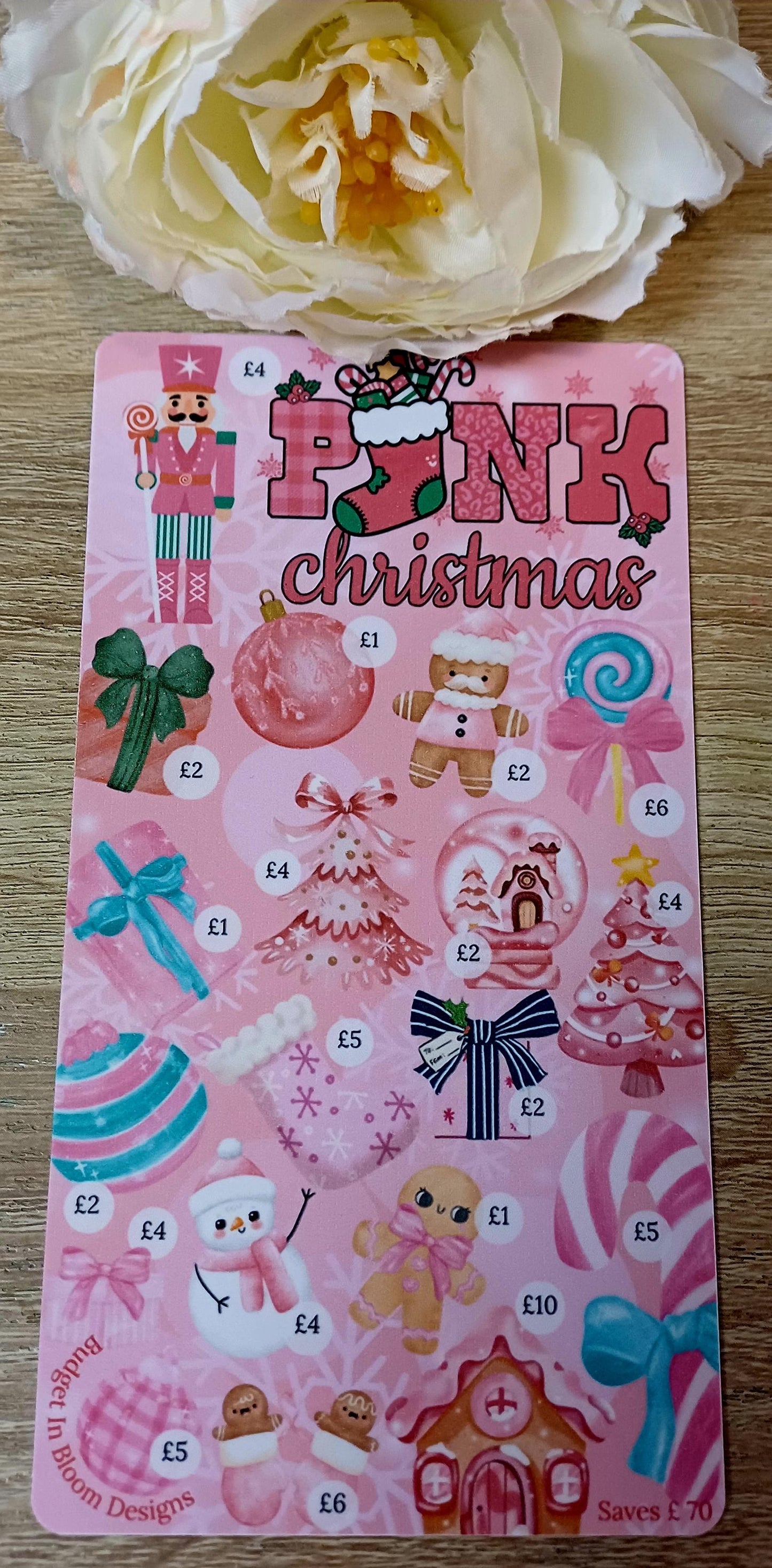 Pink Christmas Money Saving Challenge