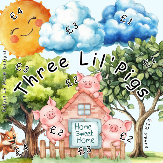 Three Lil Pigs Mini Savings Challenge