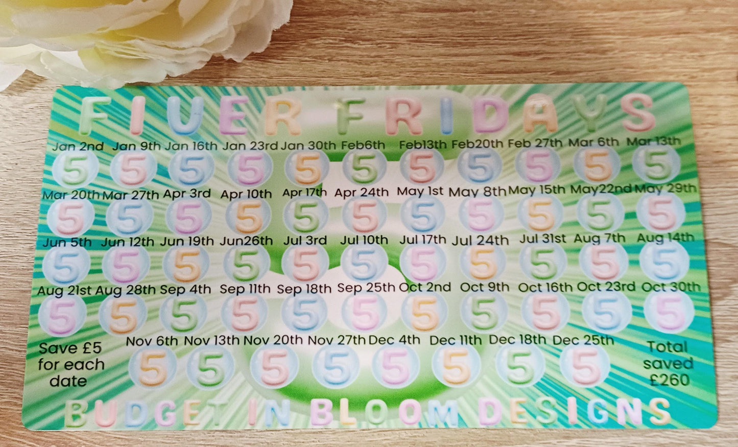 2026 Fiver Friday Savings Challenge