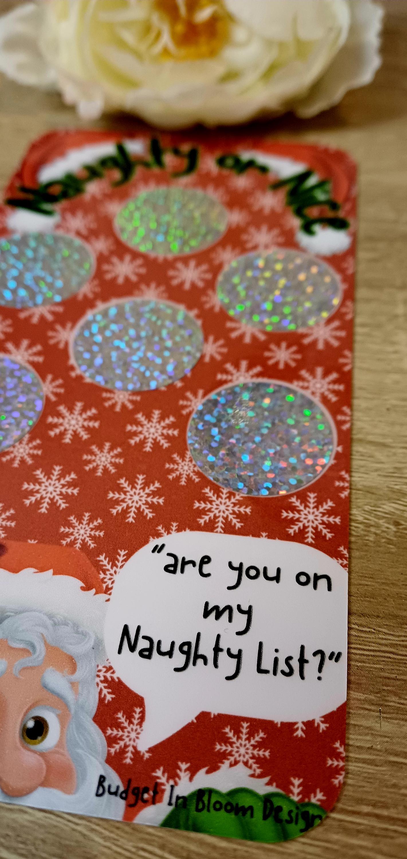 Naughty or Nice - Scratch Off Money Savings Challenge