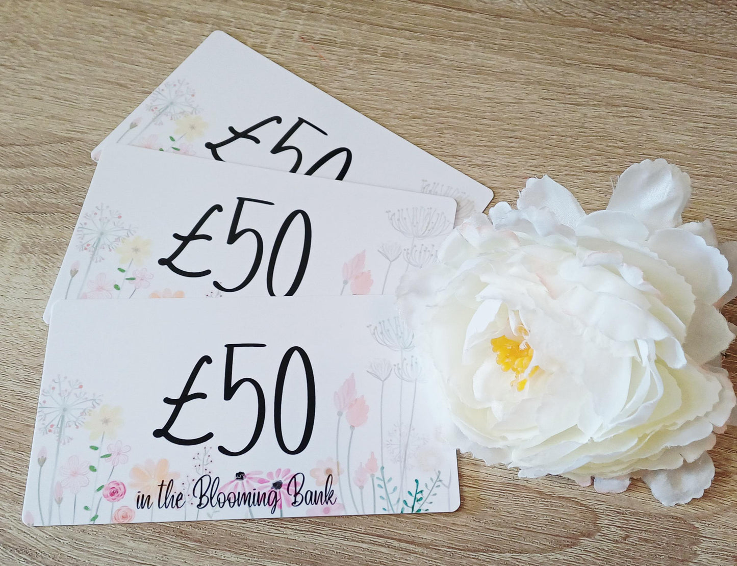 Pretty Floral Cash Placeholders