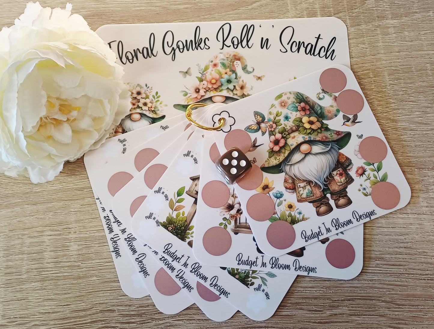 Floral Gonks Roll 'n' Scratch Savings Challenge (Copy)