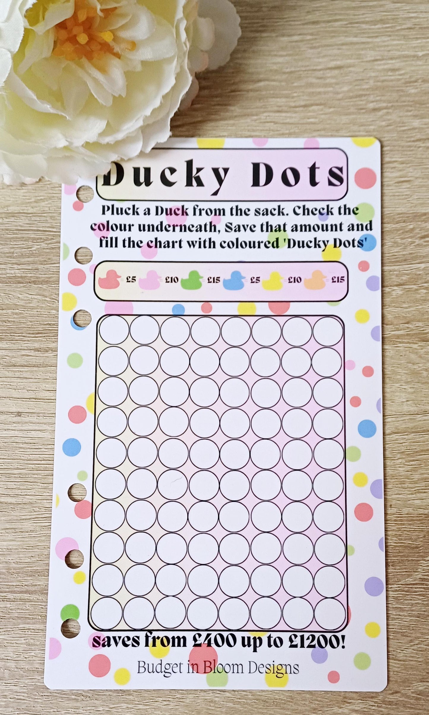 Ducky Dots Savings Challenge