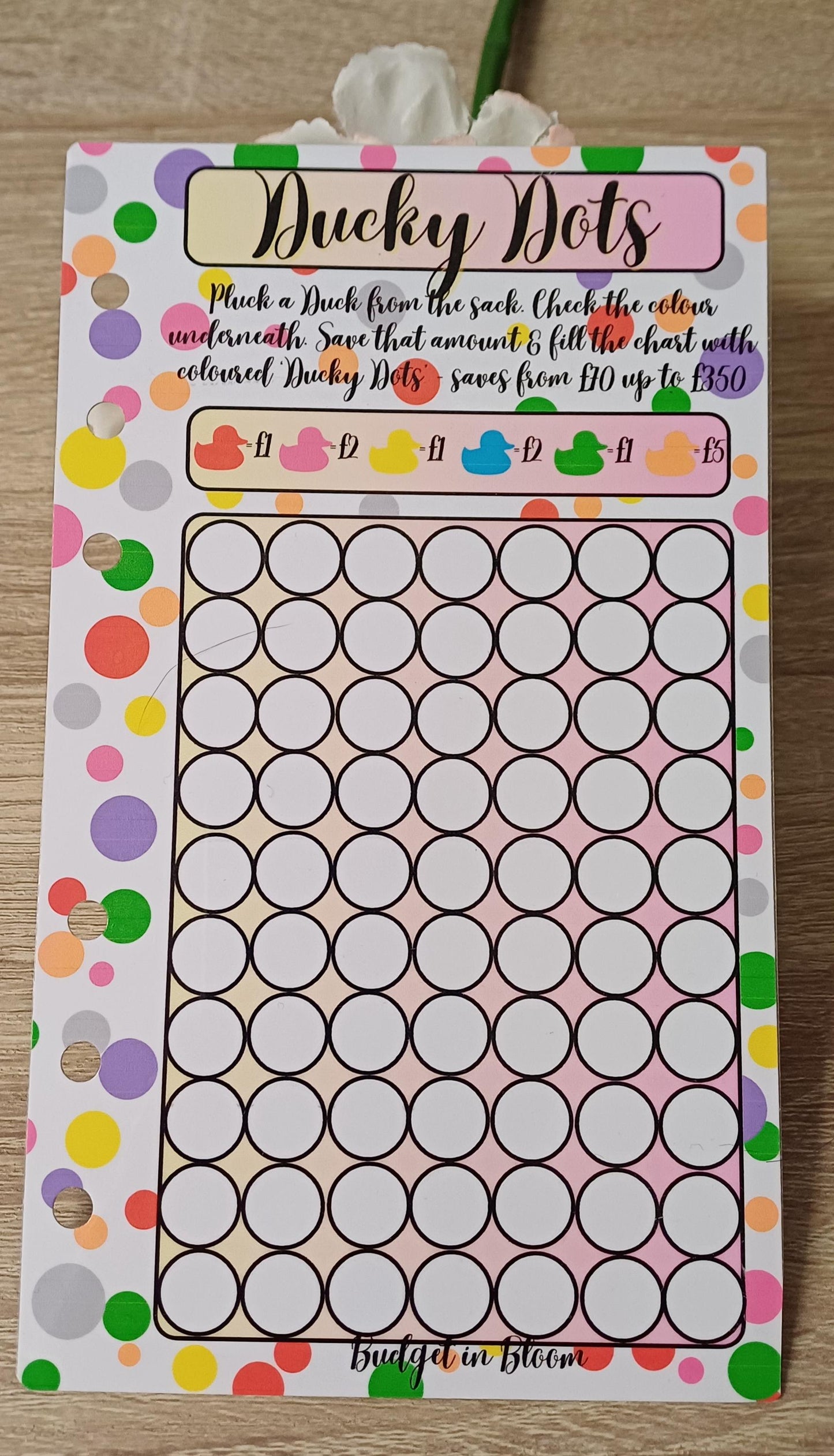 Ducky Dots Savings Challenge