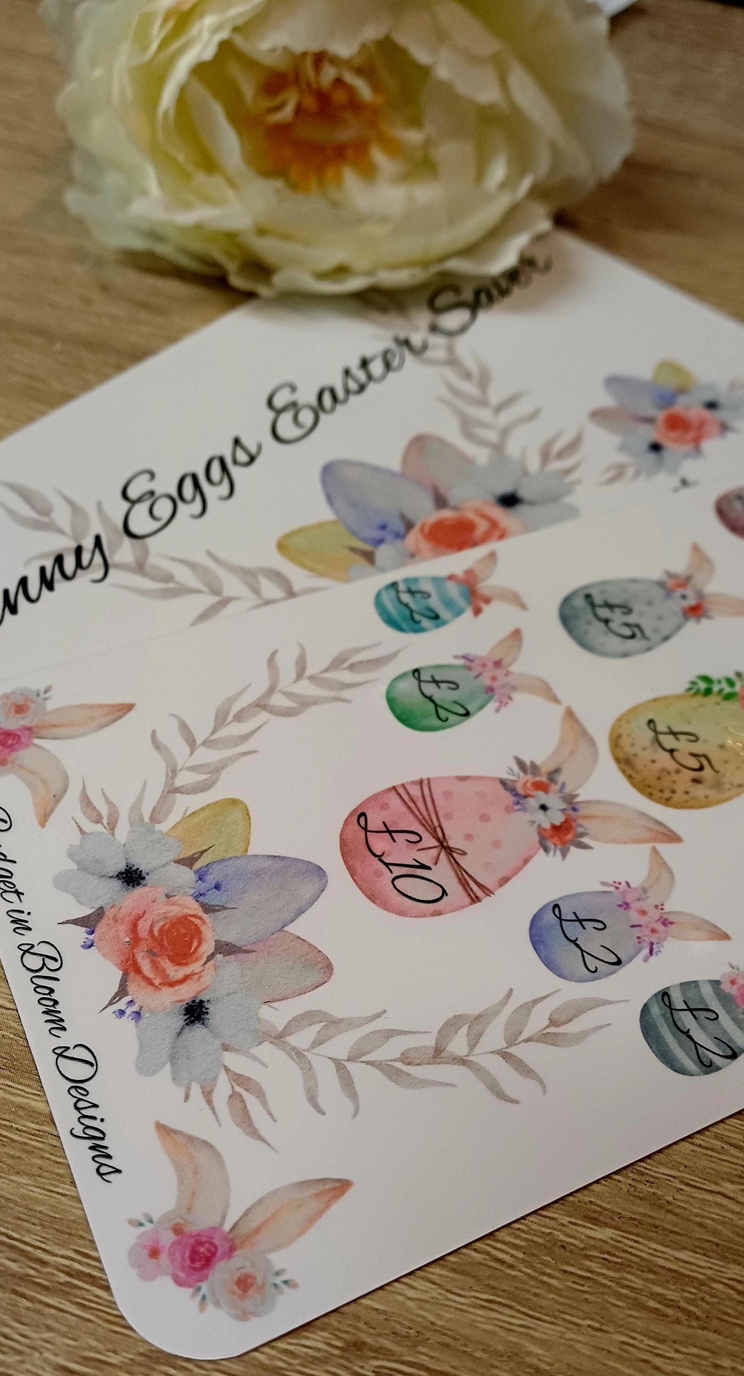 Bunny Eggs Easter Themed Savings Challenges