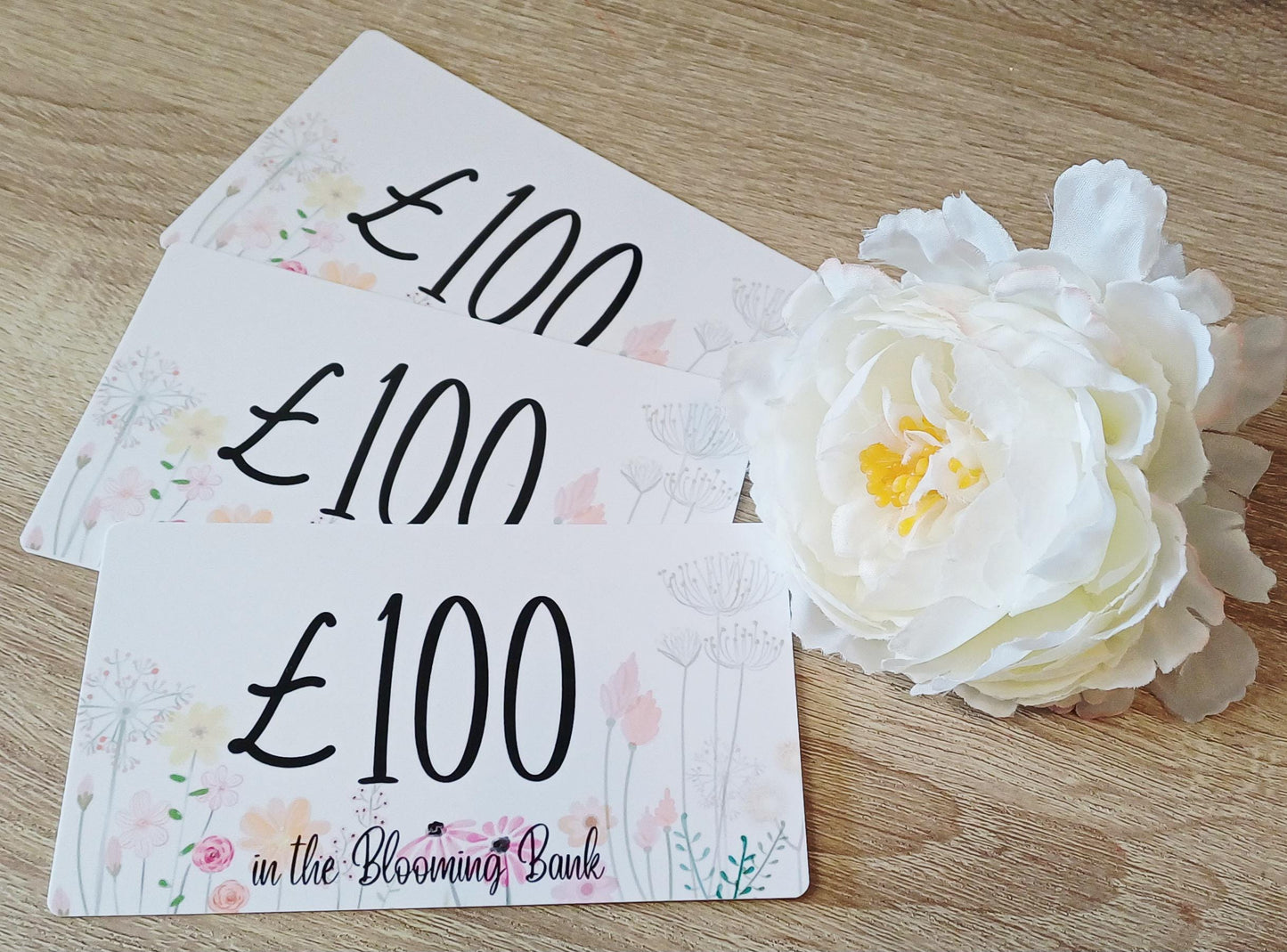 Pretty Floral Cash Placeholders