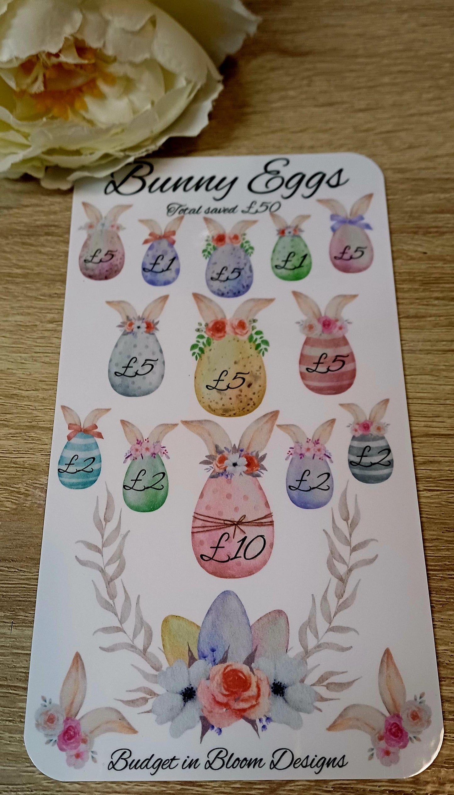 Bunny Eggs Easter Themed Savings Challenges