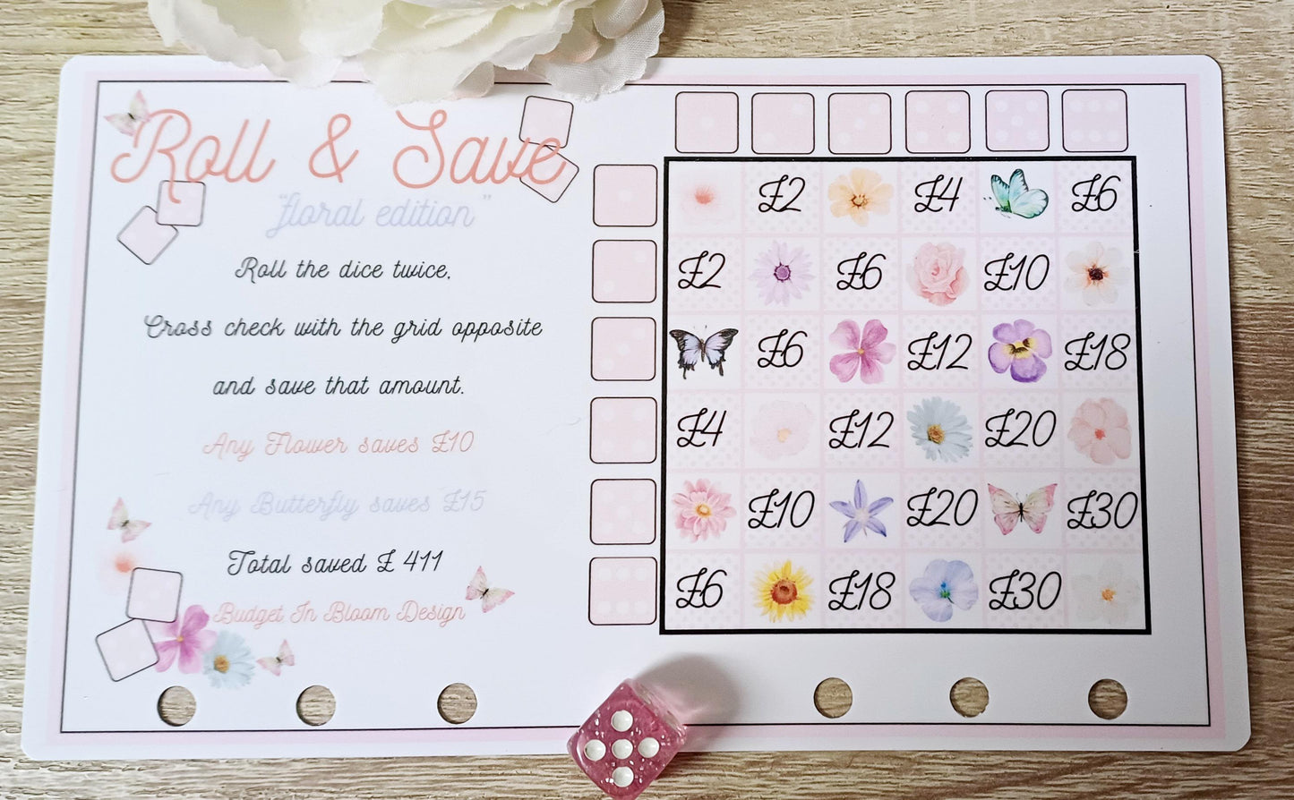 Roll & Save "Foral Edition" Savings Challenge