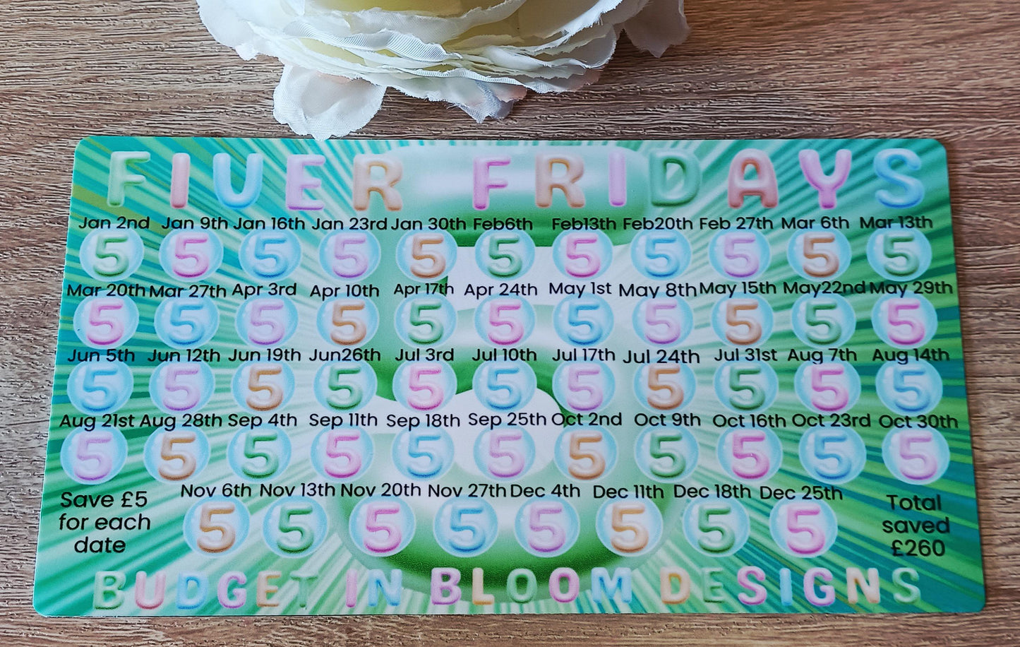2026 Fiver Friday Savings Challenge