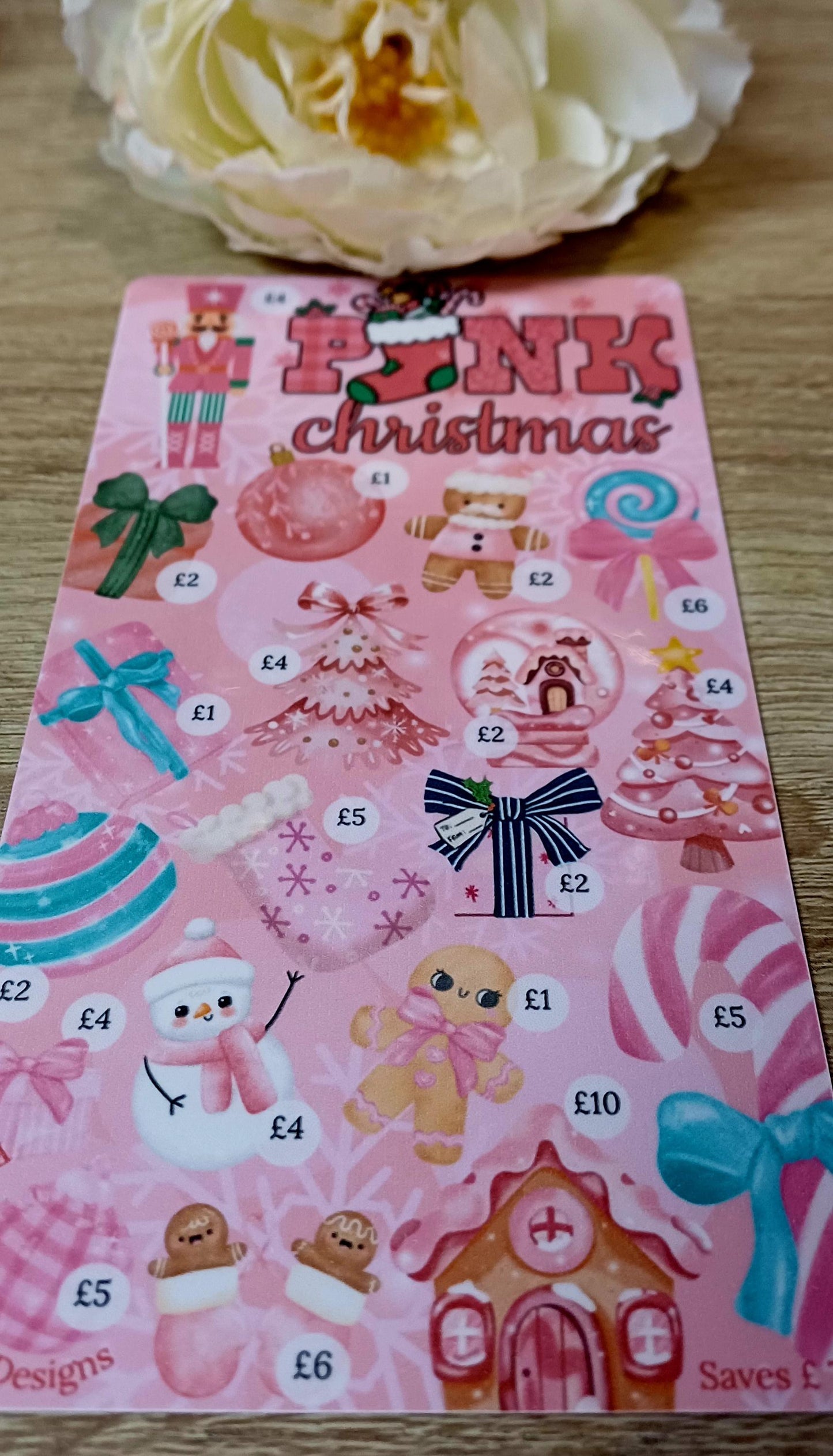 Pink Christmas Money Saving Challenge