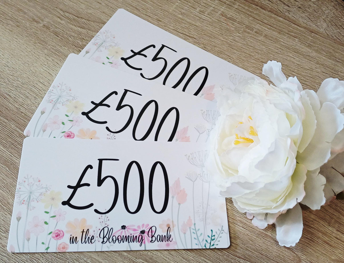 Pretty Floral Cash Placeholders